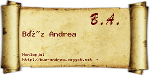 Búz Andrea névjegykártya