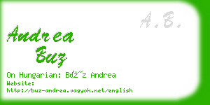 andrea buz business card